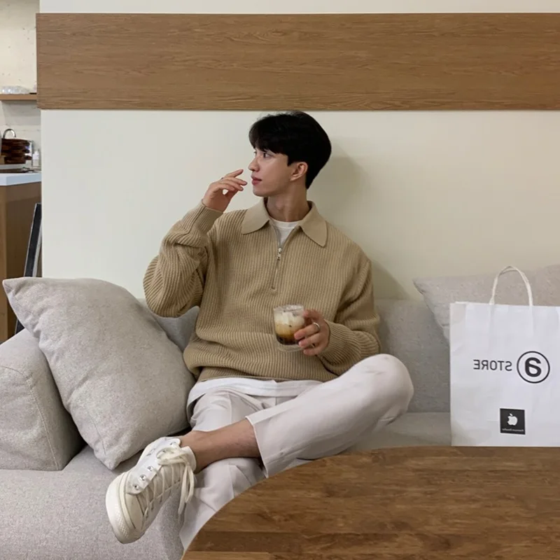 Loose Casual Men's Knitted Sweater f Zipper Autumn Winter Sle Retro Japanese Loose Fit Long Sve Crew Ne Knitwear
Loose Casual Men's Knitted Sweater f Zipper Autumn Winter Sle Retro Japanese Loose Fit Long Sve Crew Ne Knitwear