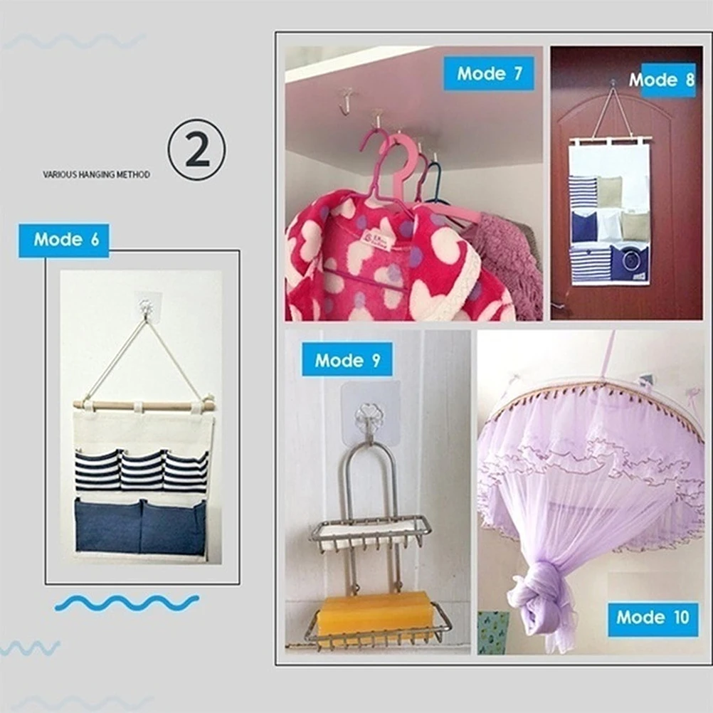 20pcs Waterproof Heavy Duty Transparent Adhesive Wall Hooks Sticky Hangers Removable Square Plastic Shower Bathroom Kitchen
20pcs Waterproof Heavy Duty Transparent Adhesive Wall Hooks Sticky Hangers Removable Square Plastic Shower Bathroom Kitchen