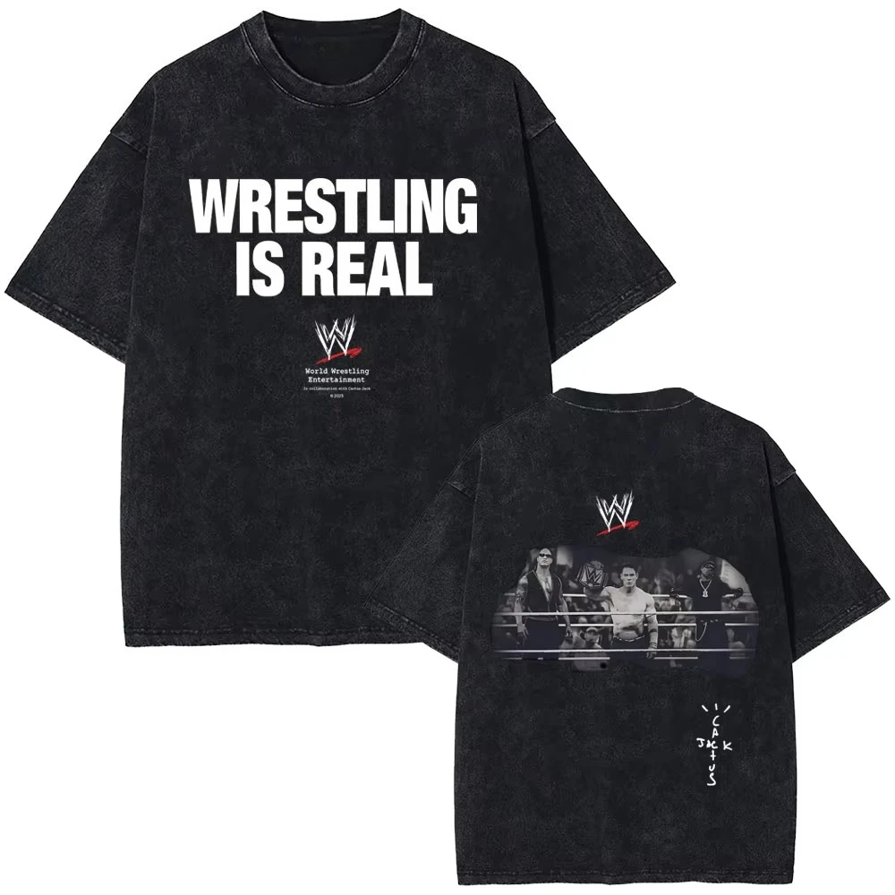Винтажная футболка Washed Wrestling Is Real Cactus Jack для мужчин и женщин, модные футболки в стиле хип-хоп большого размера с короткими рукавами, мужская уличная одежда
Винтажная футболка Washed Wrestling Is Real Cactus Jack для мужчин и женщин, модные футболки в стиле хип-хоп большого размера с короткими рукавами, мужская уличная одежда