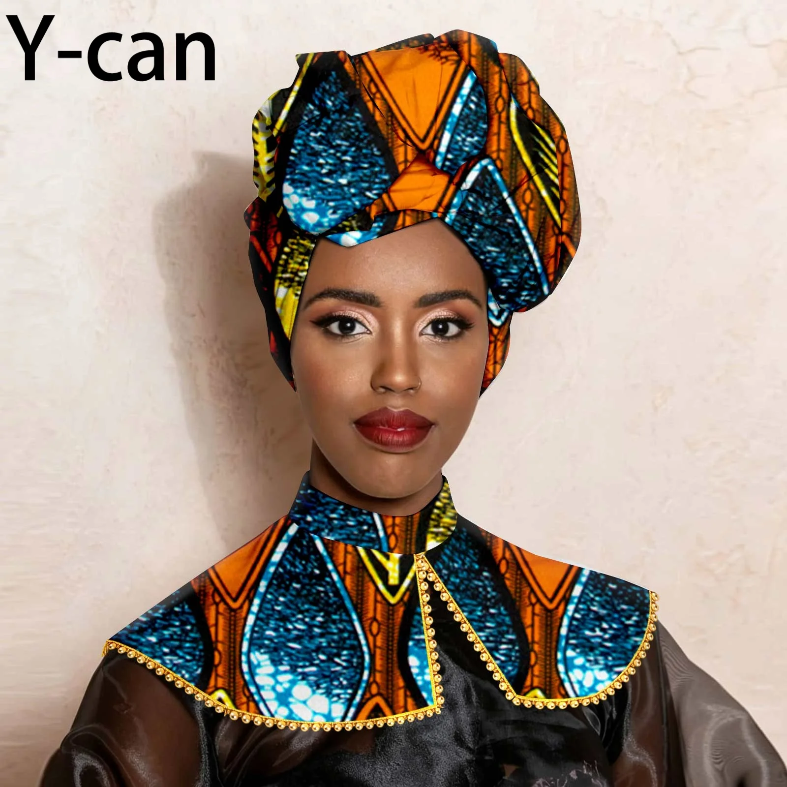 African Headscarf for Women Summer Traditional Dashiki Print Turban Match Cape for Wedding PartyLady's Blouse 26p004
African Headscarf for Women Summer Traditional Dashiki Print Turban Match Cape for Wedding PartyLady's Blouse 26p004
