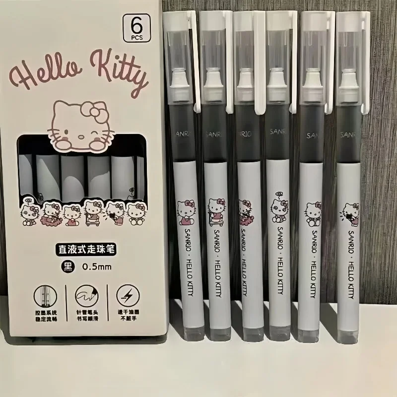 Набор из 6 гелевых ручек Hello Kitty с быстросохнущими чернилами, 0.5 мм, черные, в коробке, милый дизайн, высококачественные, для офиса
Набор из 6 гелевых ручек Hello Kitty с быстросохнущими чернилами, 0.5 мм, черные, в коробке, милый дизайн, высококачественные, для офиса