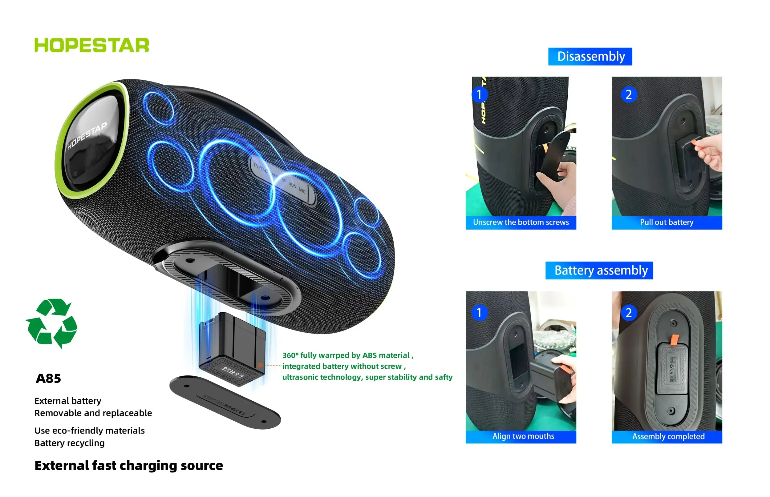 Original Hopestar A85 Outdoor Party Speaker Professional 400W Bass Powered Portable Subwoofer Wireless Connection Hifi Speaker
Original Hopestar A85 Outdoor Party Speaker Professional 400W Bass Powered Portable Subwoofer Wireless Connection Hifi Speaker