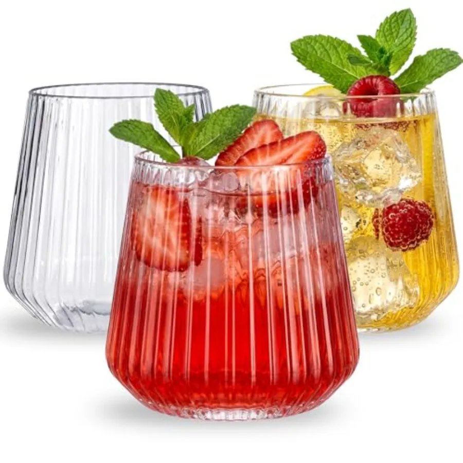30 Pack Plastic Ribbed Wine Glasses - 12 OZ Thicker Origami Steml Disposable Wine Champagne Whiskey Unbreakable Cocktail Glass,
30 Pack Plastic Ribbed Wine Glasses - 12 OZ Thicker Origami Steml Disposable Wine Champagne Whiskey Unbreakable Cocktail Glass,