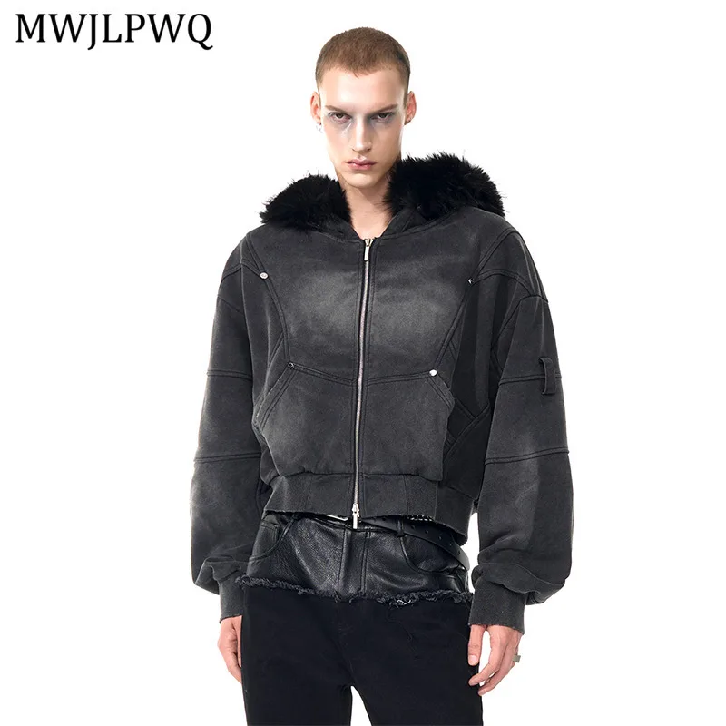 MWJLPWQ лоскутная толстовка с воротником из искусственного меха для мужчин, уличная новая осенняя винтажная стираная куртка с капюшоном на молнии 11587
MWJLPWQ лоскутная толстовка с воротником из искусственного меха для мужчин, уличная новая осенняя винтажная стираная куртка с капюшоном на молнии 11587