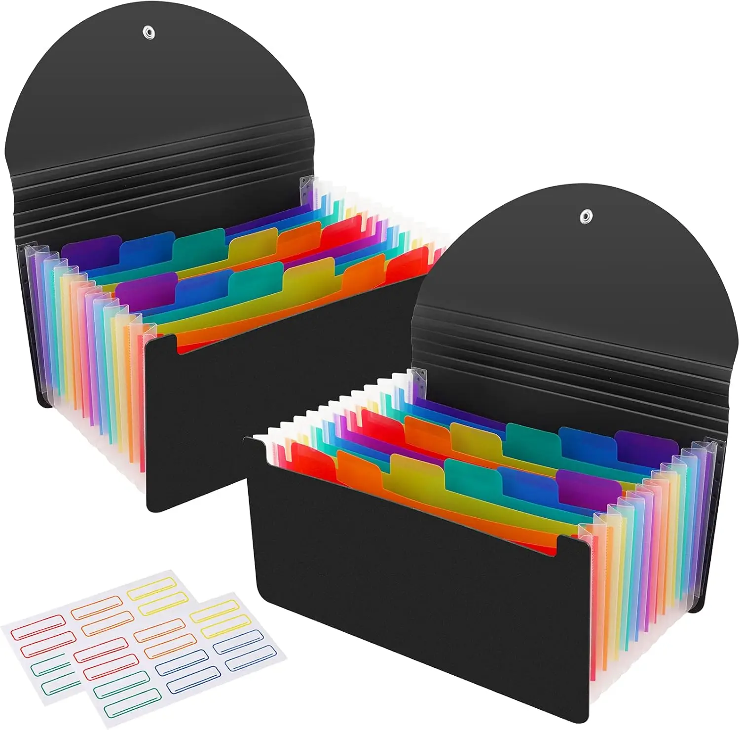 2 Pack A6 Mini Coupon Organizer Wallet, Expandable Accordion File for Storage Receipts Cards Tickets - Black
2 Pack A6 Mini Coupon Organizer Wallet, Expandable Accordion File for Storage Receipts Cards Tickets - Black