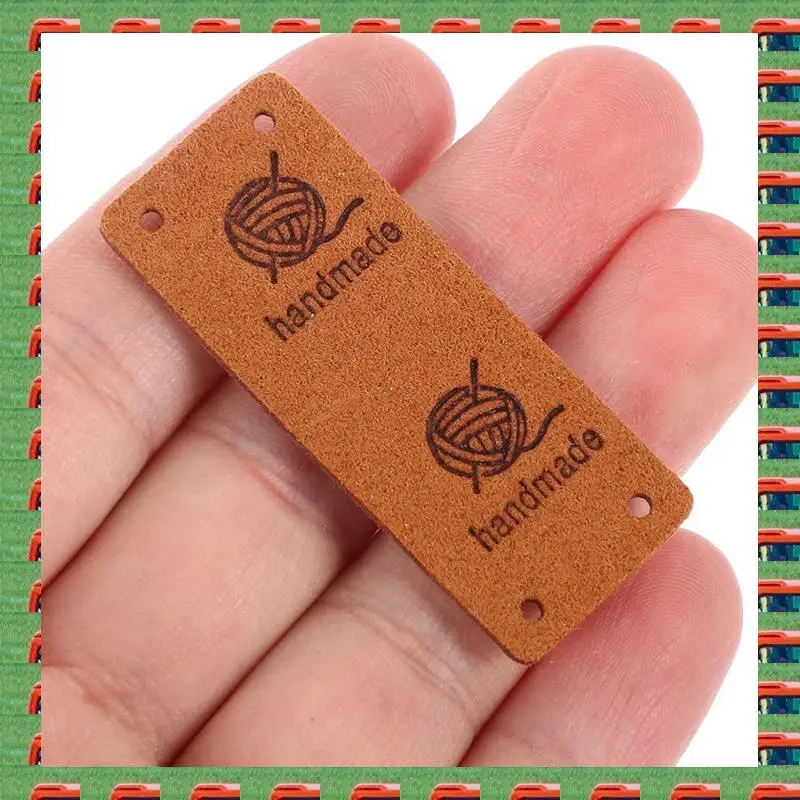 50Pcs Faux Leather Label Handmade Tag Label Folding Handmade Tags Button With Holes Embossed Tag Embellishment Knit Easy To Use
50Pcs Faux Leather Label Handmade Tag Label Folding Handmade Tags Button With Holes Embossed Tag Embellishment Knit Easy To Use