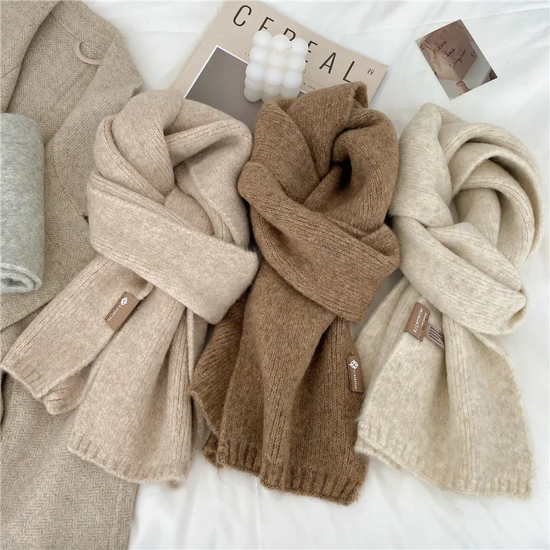 осенне-зимний шарф для женщин, однотонный вязаный шарф для подростков
осенне-зимний шарф для женщин, однотонный вязаный шарф для подростков