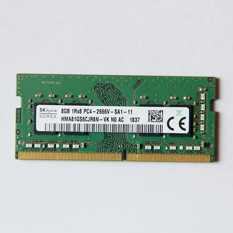 Новая оперативная память SK hynix DDR4 8 ГБ 2666 МГц DDR4 8 ГБ 1Rx8 PC4-2666V-SA1/SA2-11 SODIMM 1,2 В для ноутбука
Новая оперативная память SK hynix DDR4 8 ГБ 2666 МГц DDR4 8 ГБ 1Rx8 PC4-2666V-SA1/SA2-11 SODIMM 1,2 В для ноутбука