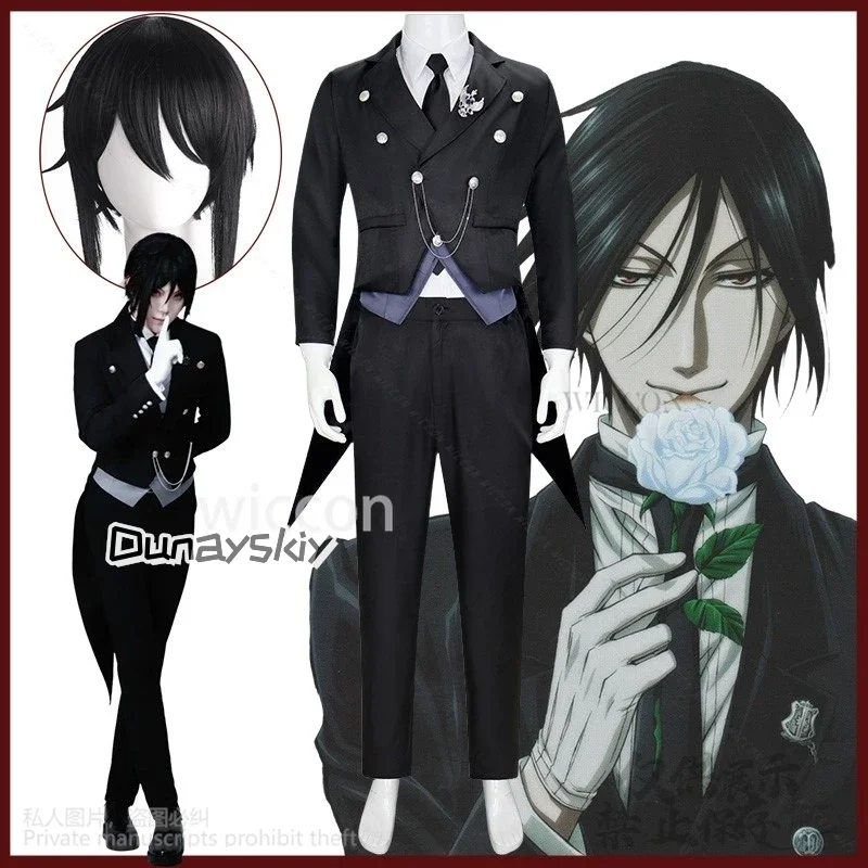 CosplayBlack Anime Butlerr Cosplay Sebasuchan Devil Uniform Costume Coat Pants Shirt Tie Vest Wigs For Halloween Christmas Custo
CosplayBlack Anime Butlerr Cosplay Sebasuchan Devil Uniform Costume Coat Pants Shirt Tie Vest Wigs For Halloween Christmas Custo