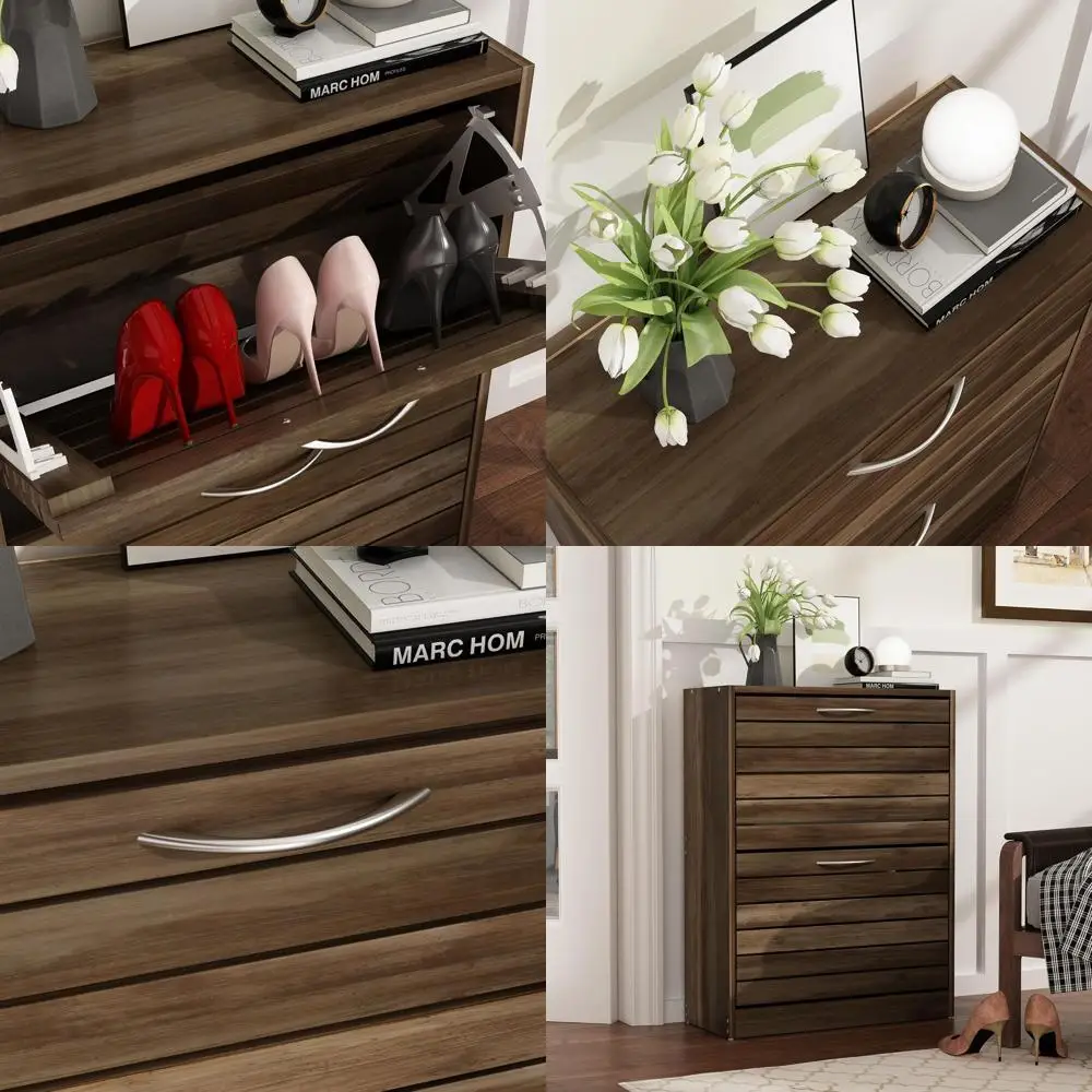 Отдельно стоящая тумба для обуви с 2 ящиками для прихожей, коридора и грязезащитной зоны, коричневая (22.4x9.4x29.5)
Отдельно стоящая тумба для обуви с 2 ящиками для прихожей, коридора и грязезащитной зоны, коричневая (22.4x9.4x29.5)