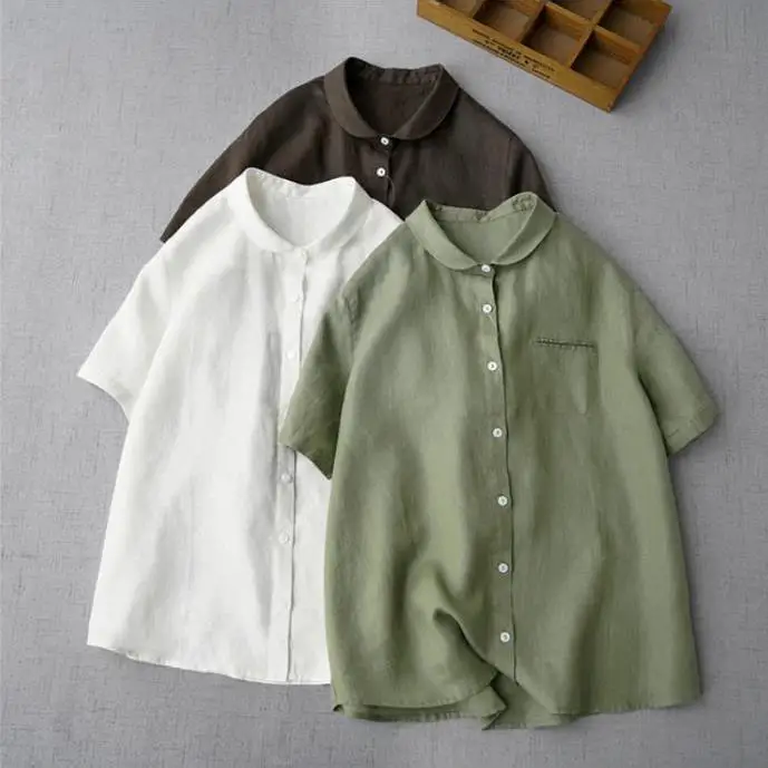 Summer Gold Hemp Shirt Cotton Linen Women's Clothing Commute Style Short Sleeve Iron-free Treatment Resistant Deformation
Summer Gold Hemp Shirt Cotton Linen Women's Clothing Commute Style Short Sleeve Iron-free Treatment Resistant Deformation