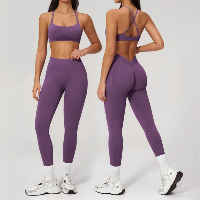TRY TO BN Women Tracksuit 2 Piece Yoga Set Cross Bra High Waist V Waist Leggings Tummy Control Butt Lifting Workout Running Gym
TRY TO BN Women Tracksuit 2 Piece Yoga Set Cross Bra High Waist V Waist Leggings Tummy Control Butt Lifting Workout Running Gym