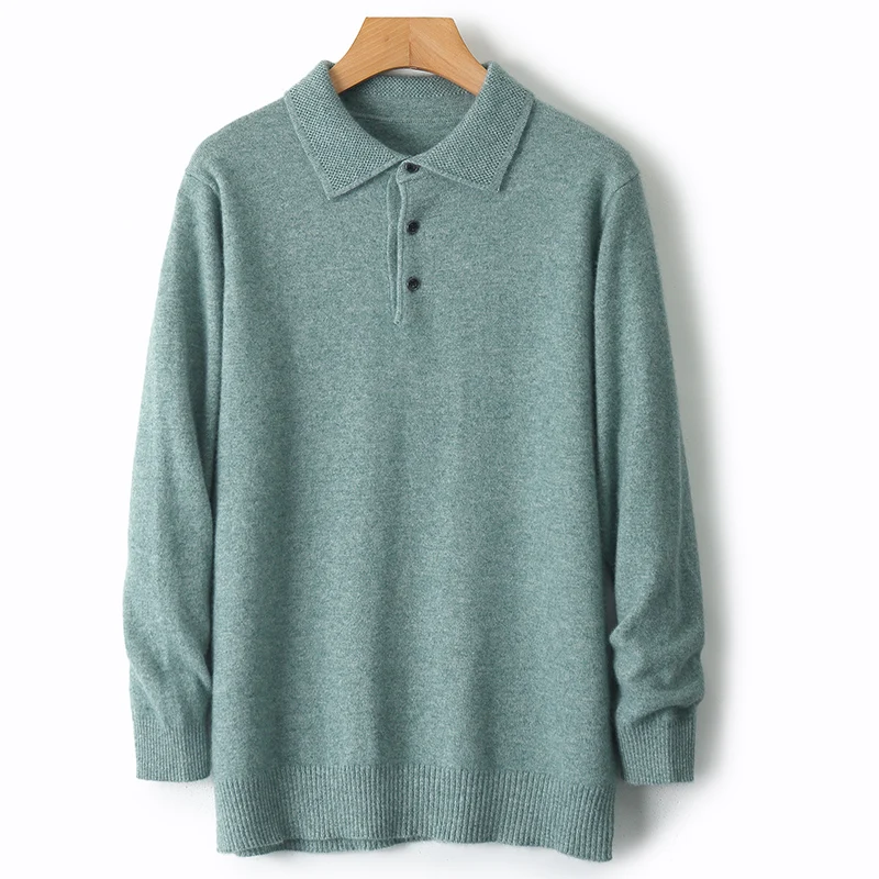 Men's 100% Pure Wool Warm Sweater Polo Collar Pullover Autumn Winter New Knitted Top Casual Loose Large Size Men's Shirts Jacket
Men's 100% Pure Wool Warm Sweater Polo Collar Pullover Autumn Winter New Knitted Top Casual Loose Large Size Men's Shirts Jacket