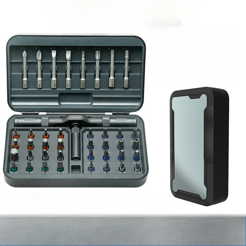 42-in-1 Ratchet Screwdriver Set, Multi-Function Bit Household Hardware Workshop Repair Bar Length 14mm
42-in-1 Ratchet Screwdriver Set, Multi-Function Bit Household Hardware Workshop Repair Bar Length 14mm
