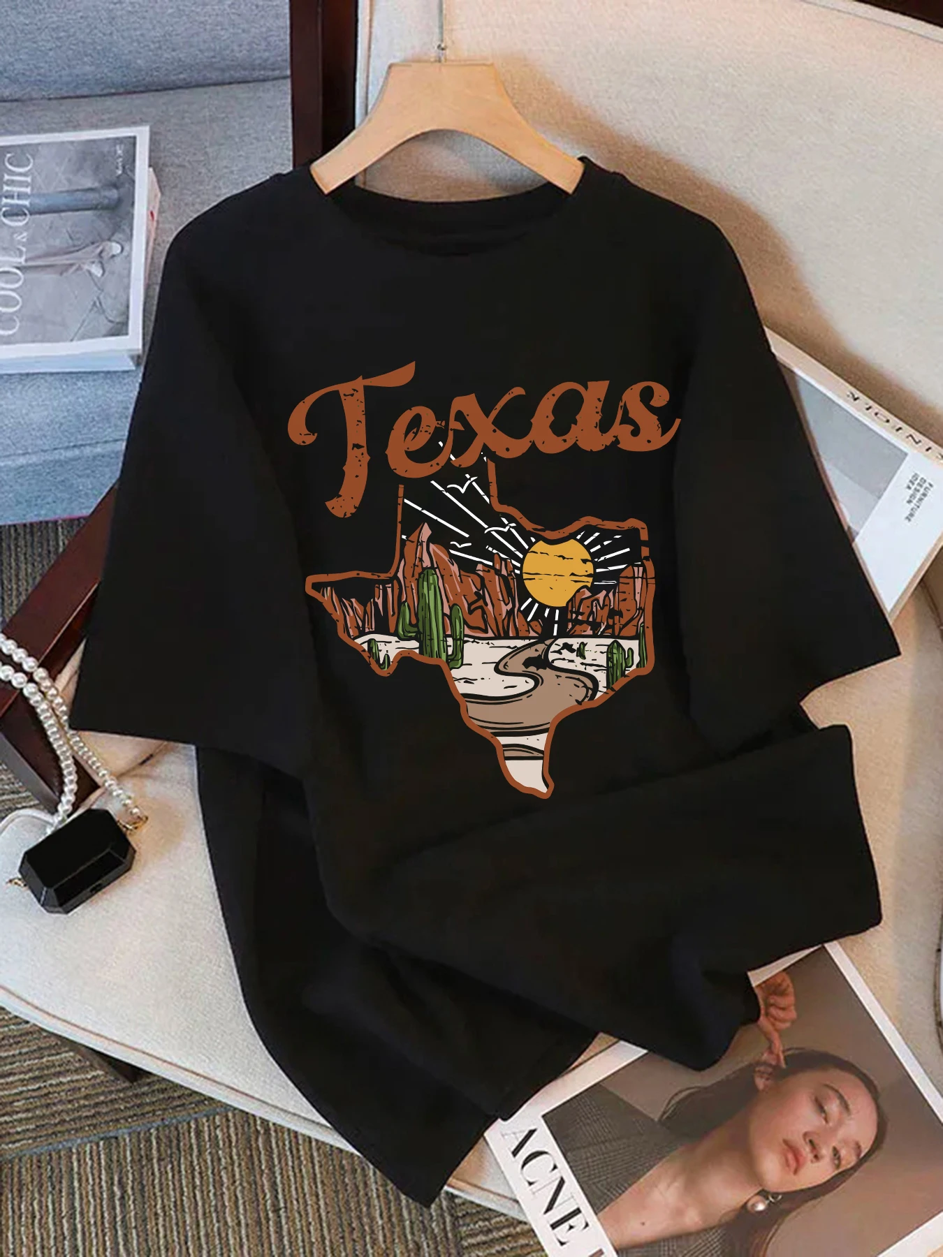 Texas American Highway Print T Shirts Womens Summer Cool T-Shirt Breathable Retro Tee Tops Casual Unisex Cotton Short Sleeve
Texas American Highway Print T Shirts Womens Summer Cool T-Shirt Breathable Retro Tee Tops Casual Unisex Cotton Short Sleeve