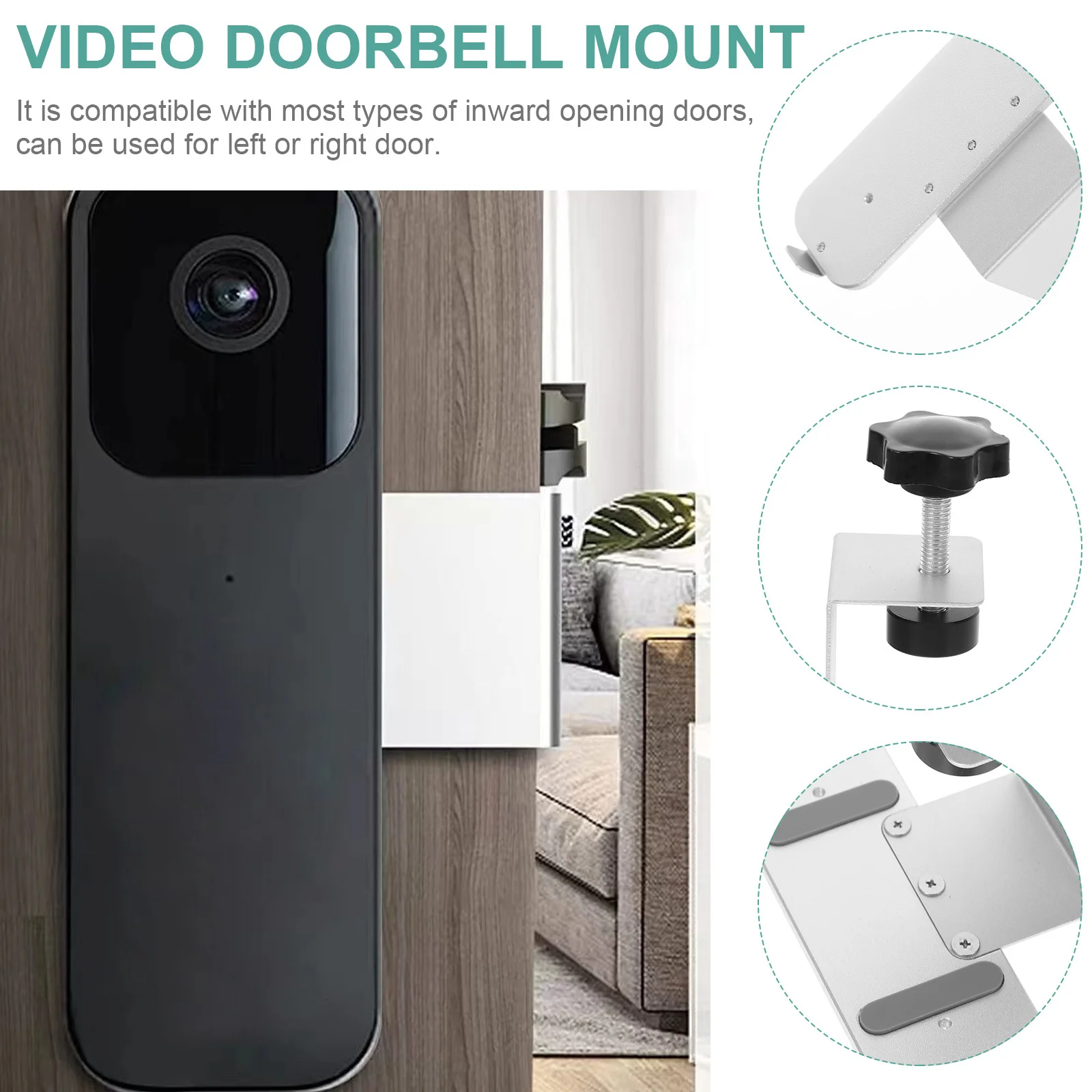 Metal Video Doorbell Mount For Inward Opening Doors Anti-Theft Bracket Adjustable Security Washer Compatible With Blink
Metal Video Doorbell Mount For Inward Opening Doors Anti-Theft Bracket Adjustable Security Washer Compatible With Blink