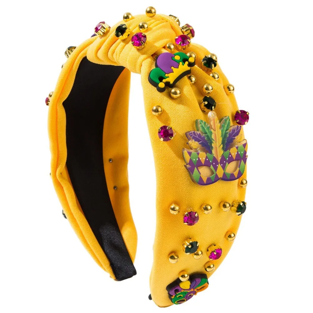 Creative Rhinestone Knot Hairband DIY Bead Inlaid Crystal Beads Hair Band Spectacled Clown Hand Sewn Mardi Gras Hairband
Creative Rhinestone Knot Hairband DIY Bead Inlaid Crystal Beads Hair Band Spectacled Clown Hand Sewn Mardi Gras Hairband