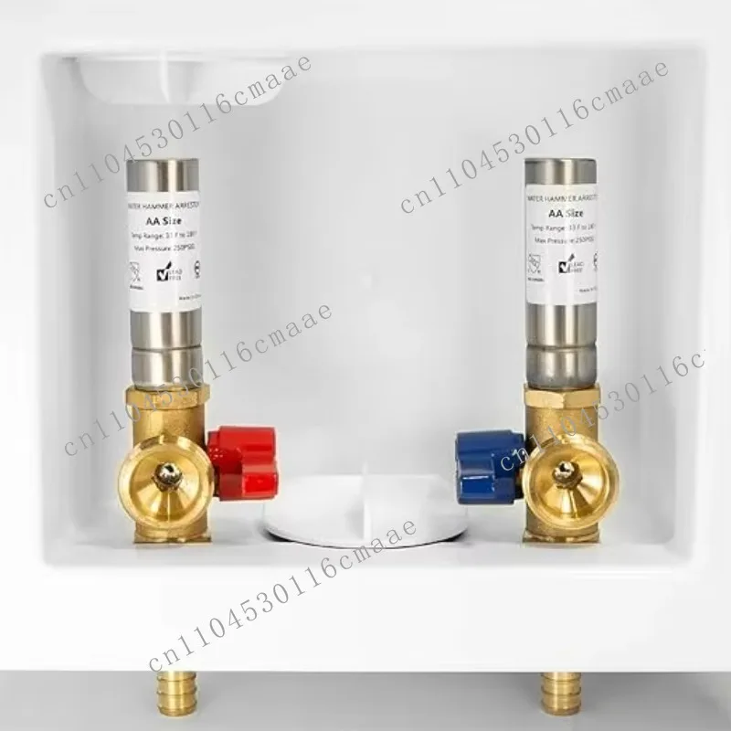 Green Rain Valves 1/2" PEX F1807 Crimp X 3/4" MHT Connect Washing Machine Outlet Box with Stainless Steel Water Hammer Arrester
Green Rain Valves 1/2" PEX F1807 Crimp X 3/4" MHT Connect Washing Machine Outlet Box with Stainless Steel Water Hammer Arrester