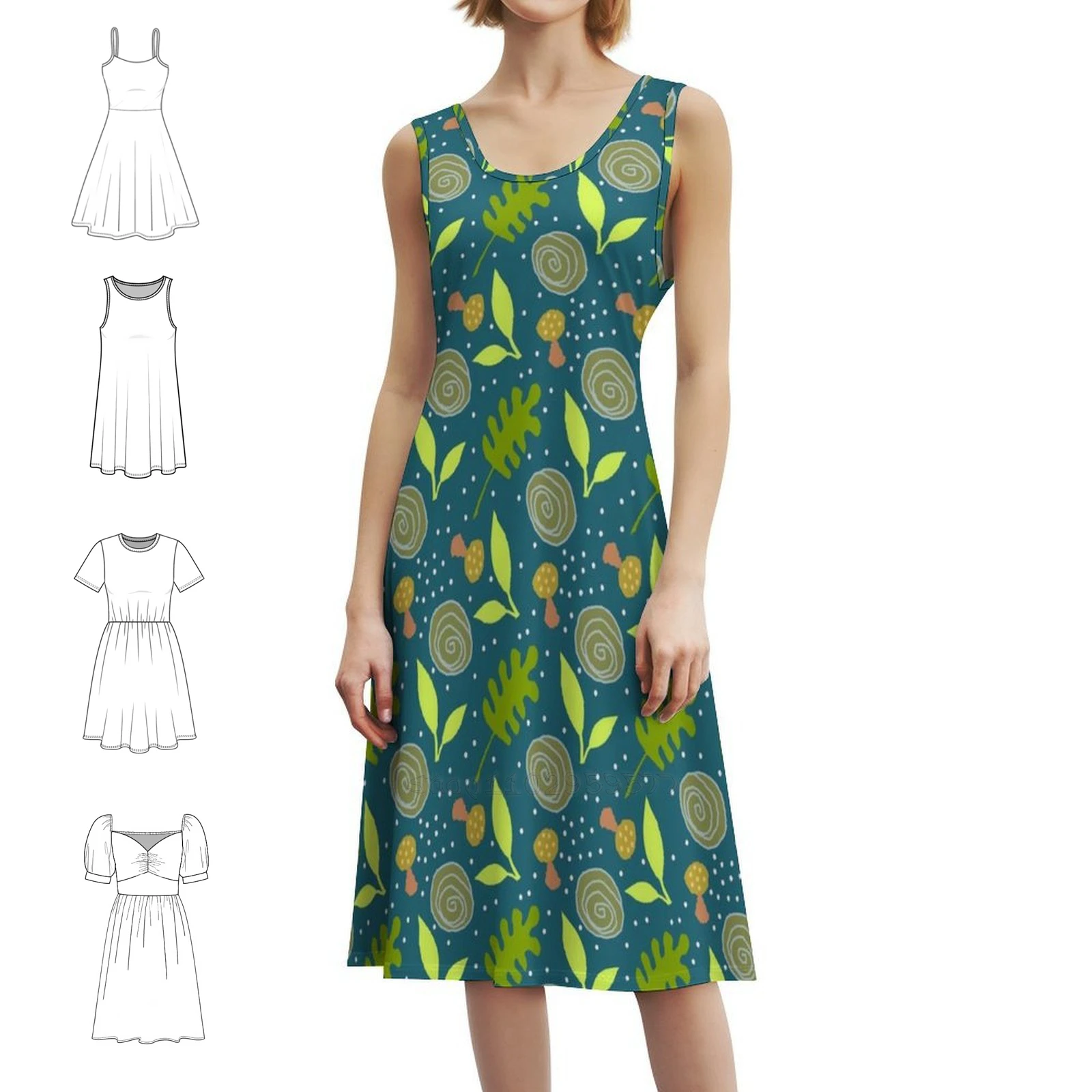 Мини-платье в консервативном стиле с листьями и грибами для женщин, свободное повседневное платье трапециевидной формы, бесшовное абстрактное платье с листьями и грибами
Мини-платье в консервативном стиле с листьями и грибами для женщин, свободное повседневное платье трапециевидной формы, бесшовное абстрактное платье с листьями и грибами