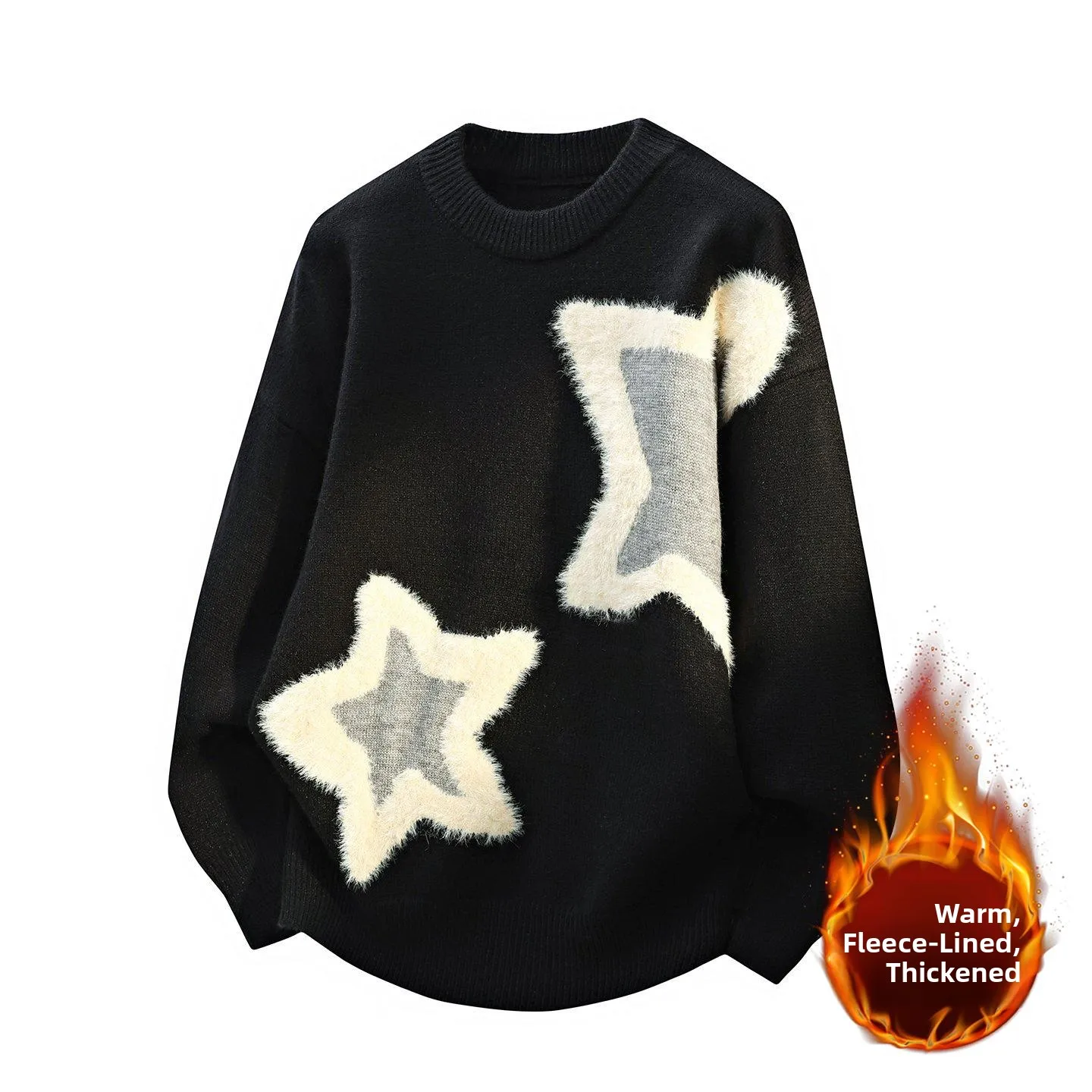 Мужской утепленный свитер с круглым вырезом на флисовой подкладке, свободный, теплый, зимний, удобный, дышащий, в повседневном стиле, с длинным рукавом
Мужской утепленный свитер с круглым вырезом на флисовой подкладке, свободный, теплый, зимний, удобный, дышащий, в повседневном стиле, с длинным рукавом