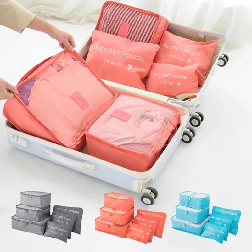 6 Pcs/Set Pink/Blue/Grey Travel Storage Bag Large Capacity Waterproof Luggage Clothing Underwear Storage Bag Bag With Zipper
6 Pcs/Set Pink/Blue/Grey Travel Storage Bag Large Capacity Waterproof Luggage Clothing Underwear Storage Bag Bag With Zipper
