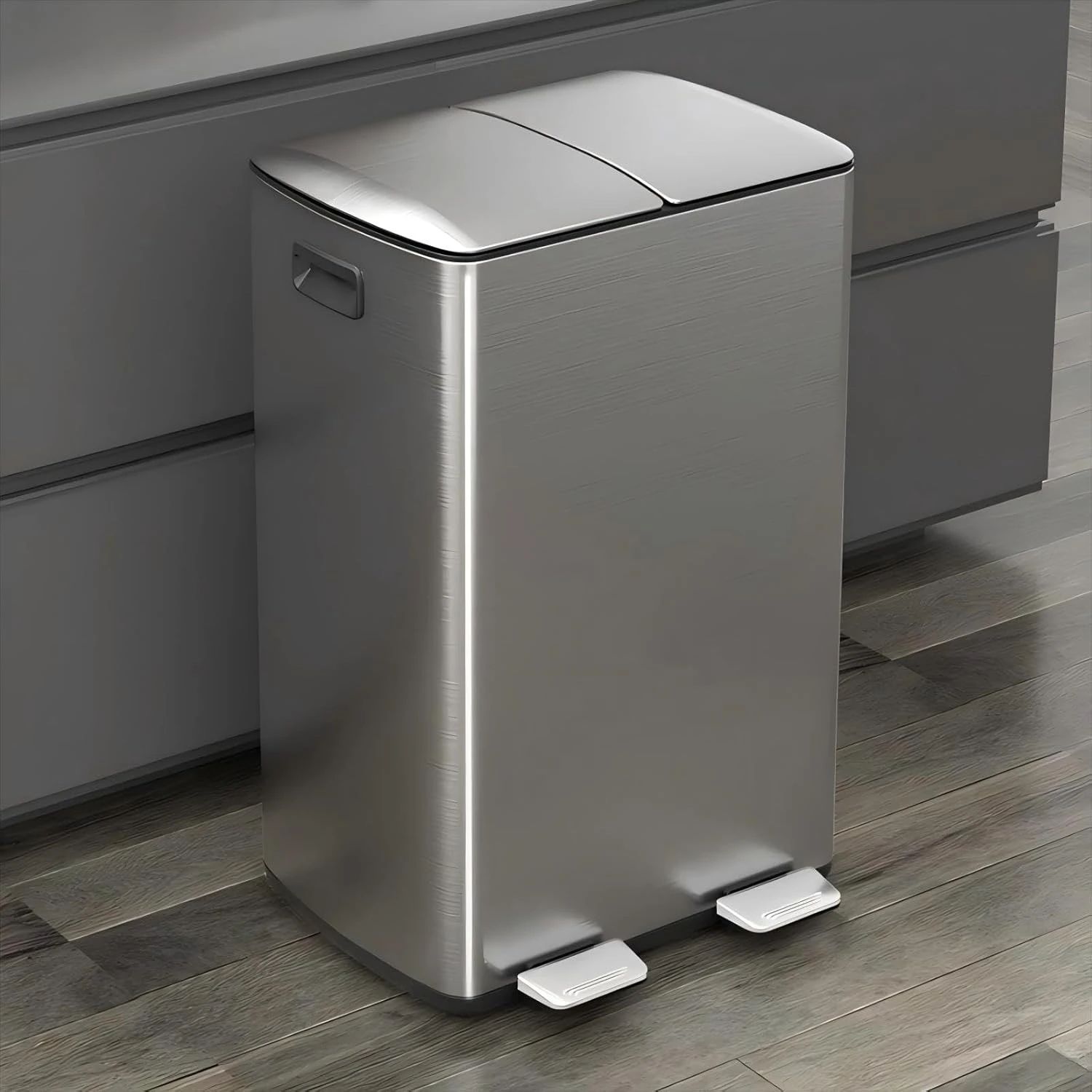 Kitchen Trash Can, 16 Gal (2x8Gal) Dual Trash Can with Lids, 2 Compartment Recycling Bin Anti-Fingerprint for, Customized
Kitchen Trash Can, 16 Gal (2x8Gal) Dual Trash Can with Lids, 2 Compartment Recycling Bin Anti-Fingerprint for, Customized