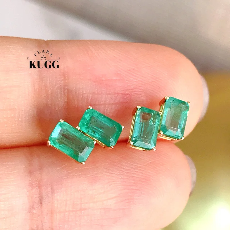 KUGG 100% 18K Yellow Gold Earrings Fashion INS Style Natural Emerald Stud Earrings for Women Birthday Gift High Gemstone Jewelry
KUGG 100% 18K Yellow Gold Earrings Fashion INS Style Natural Emerald Stud Earrings for Women Birthday Gift High Gemstone Jewelry