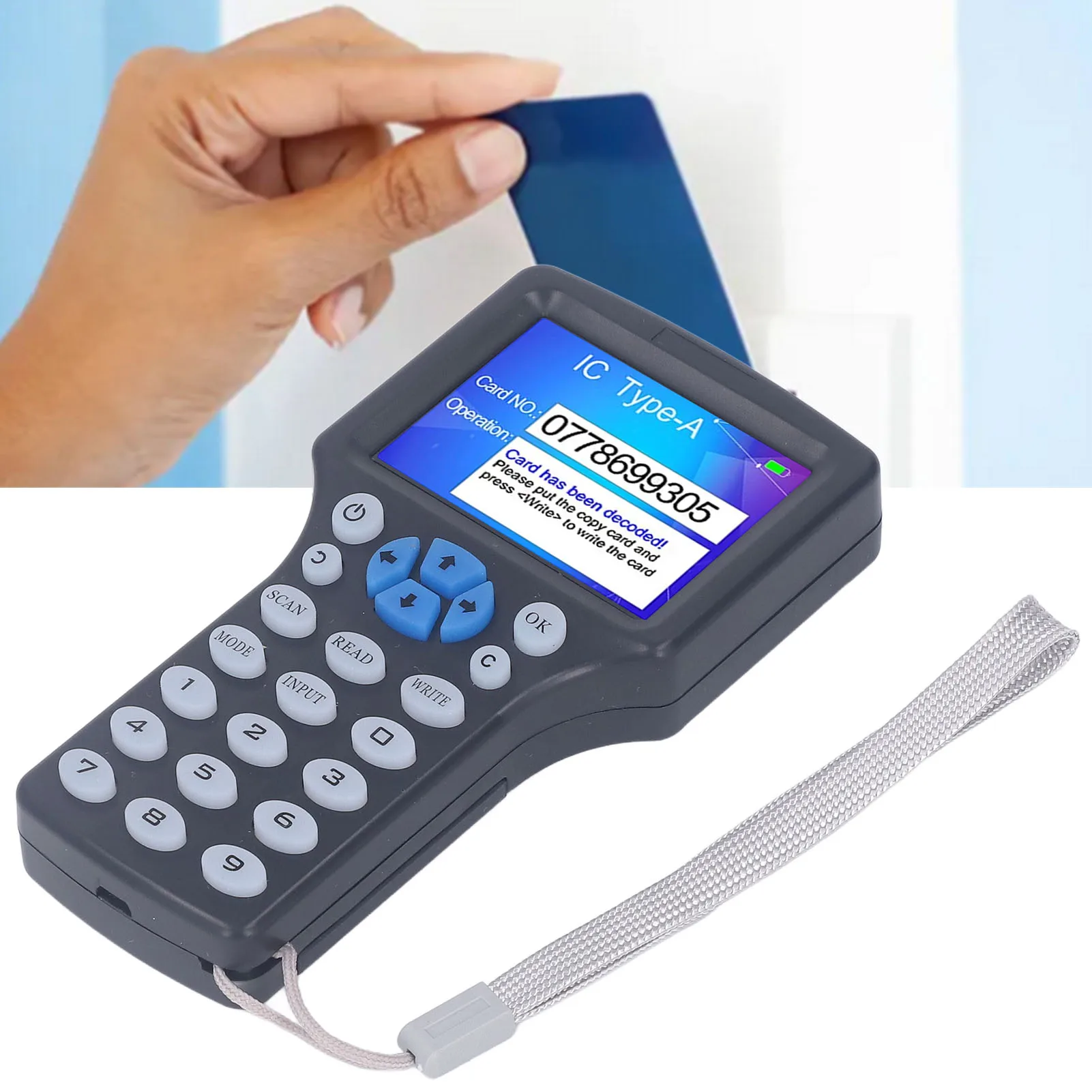 Black NFC RFID Card Reader with UID Keychain HD 2.8inch Full Color Screen Card Copier Writer Duplicator Card Reader Writer
Black NFC RFID Card Reader with UID Keychain HD 2.8inch Full Color Screen Card Copier Writer Duplicator Card Reader Writer