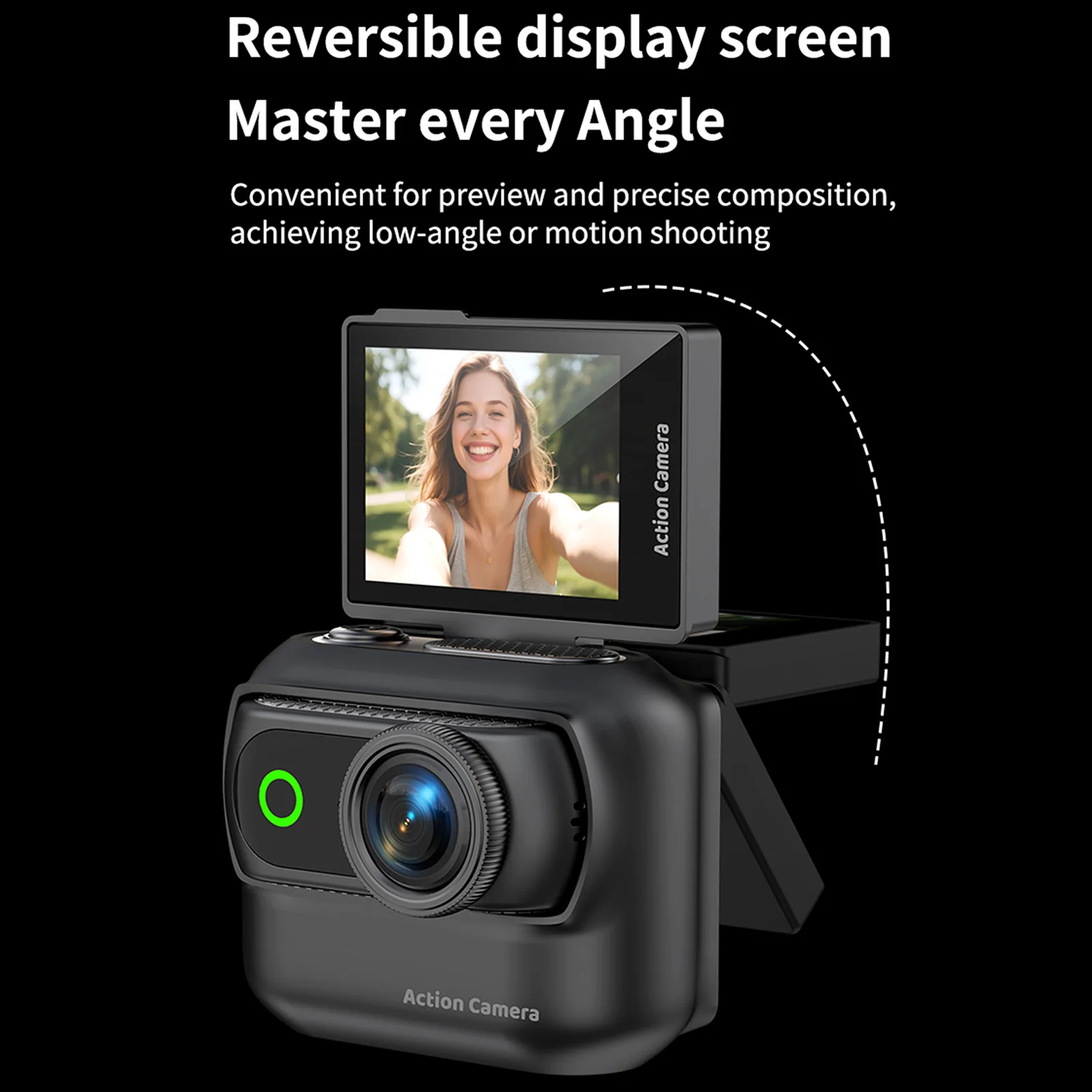 Panoramic Action Camera Anti-Shake Portable Travel Camera 2.0in Flip Screen W/Magnetic Neck Strap for First-person View Shooting
Panoramic Action Camera Anti-Shake Portable Travel Camera 2.0in Flip Screen W/Magnetic Neck Strap for First-person View Shooting