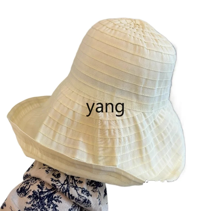 CX sun hat sun protection retro temperament black and white striped big brim bucket hat
CX sun hat sun protection retro temperament black and white striped big brim bucket hat