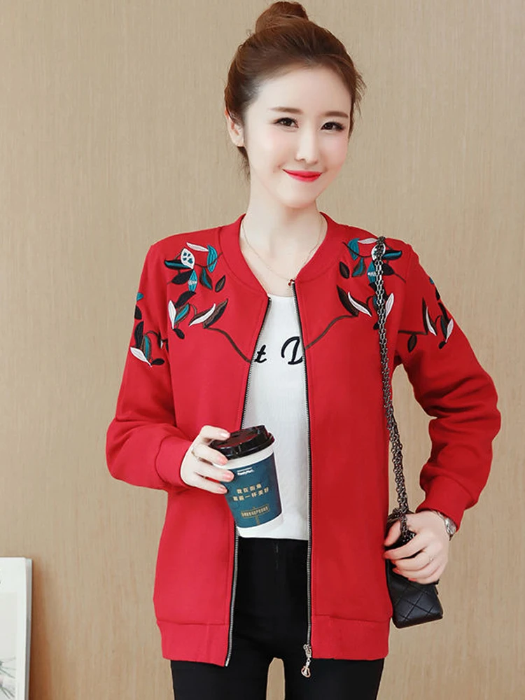 Elegant round Neck Embroidered Open Cardigan Women's Fashionable Versatile Baseball Style Outerwear Autumn New Arrival
Elegant round Neck Embroidered Open Cardigan Women's Fashionable Versatile Baseball Style Outerwear Autumn New Arrival