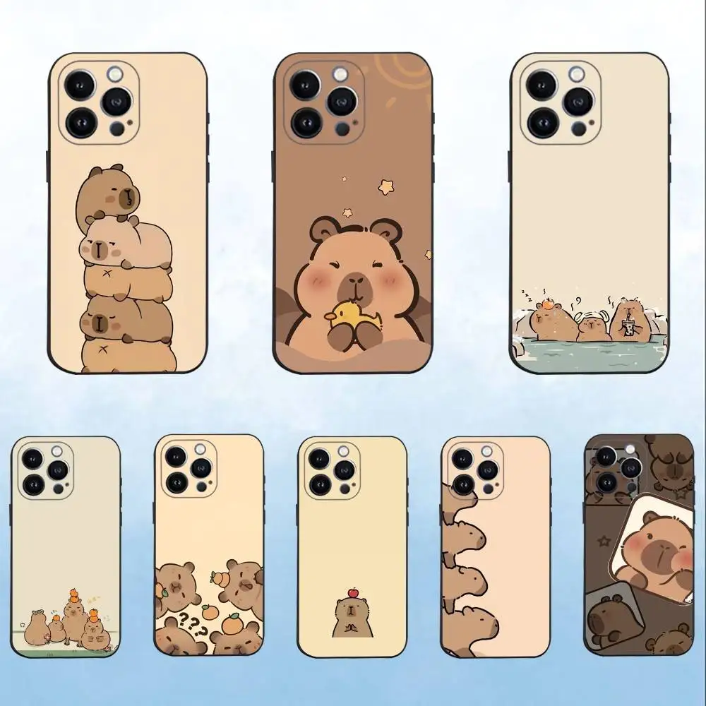 Cartoon Cute Capybara Matte Phone Case For iPhone 16,15,14,13,12,11 Plus,Pro Max,XS,X,XR,SE,Mini,8,7,Soft Silicone Black Cover
Cartoon Cute Capybara Matte Phone Case For iPhone 16,15,14,13,12,11 Plus,Pro Max,XS,X,XR,SE,Mini,8,7,Soft Silicone Black Cover