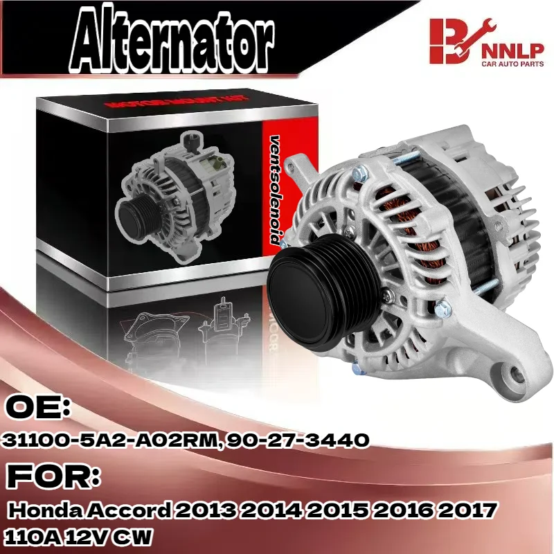 Alternator Auto CVT Trans for Honda Accord 2013 2014 2015 2016 2017 110A 12V CW 31100-5A2-A02RM, 90-27-3440
Alternator Auto CVT Trans for Honda Accord 2013 2014 2015 2016 2017 110A 12V CW 31100-5A2-A02RM, 90-27-3440