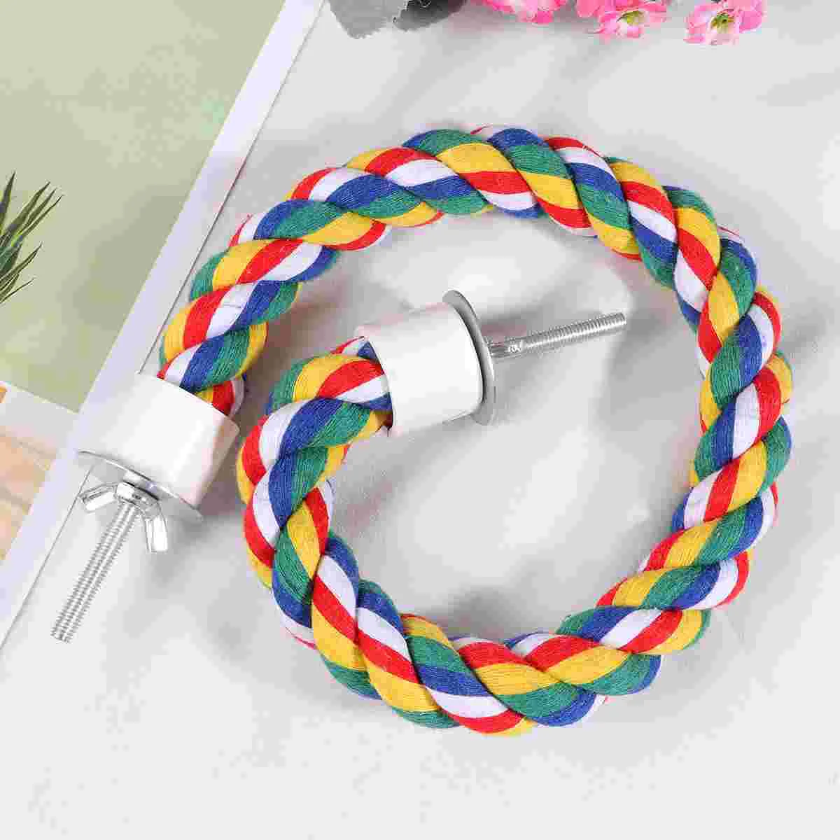 Brightly Colored Parrot Rope Perch 1 Pc Chewing Toy Encourages Exercise Balance Coordination Bird Toys
Brightly Colored Parrot Rope Perch 1 Pc Chewing Toy Encourages Exercise Balance Coordination Bird Toys