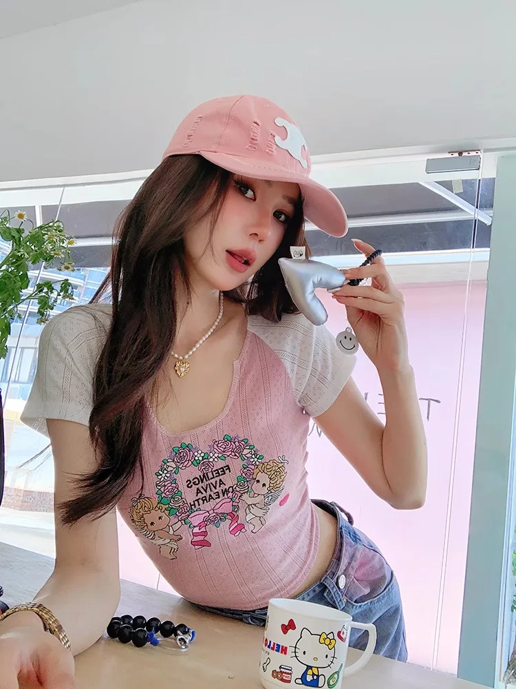 2024 новый стиль Fairycore Kawaii укороченные топы женские футболки Camis Coquette эстетичная летняя одежда Y2k корейский Стиль 90-х Топ
2024 новый стиль Fairycore Kawaii укороченные топы женские футболки Camis Coquette эстетичная летняя одежда Y2k корейский Стиль 90-х Топ