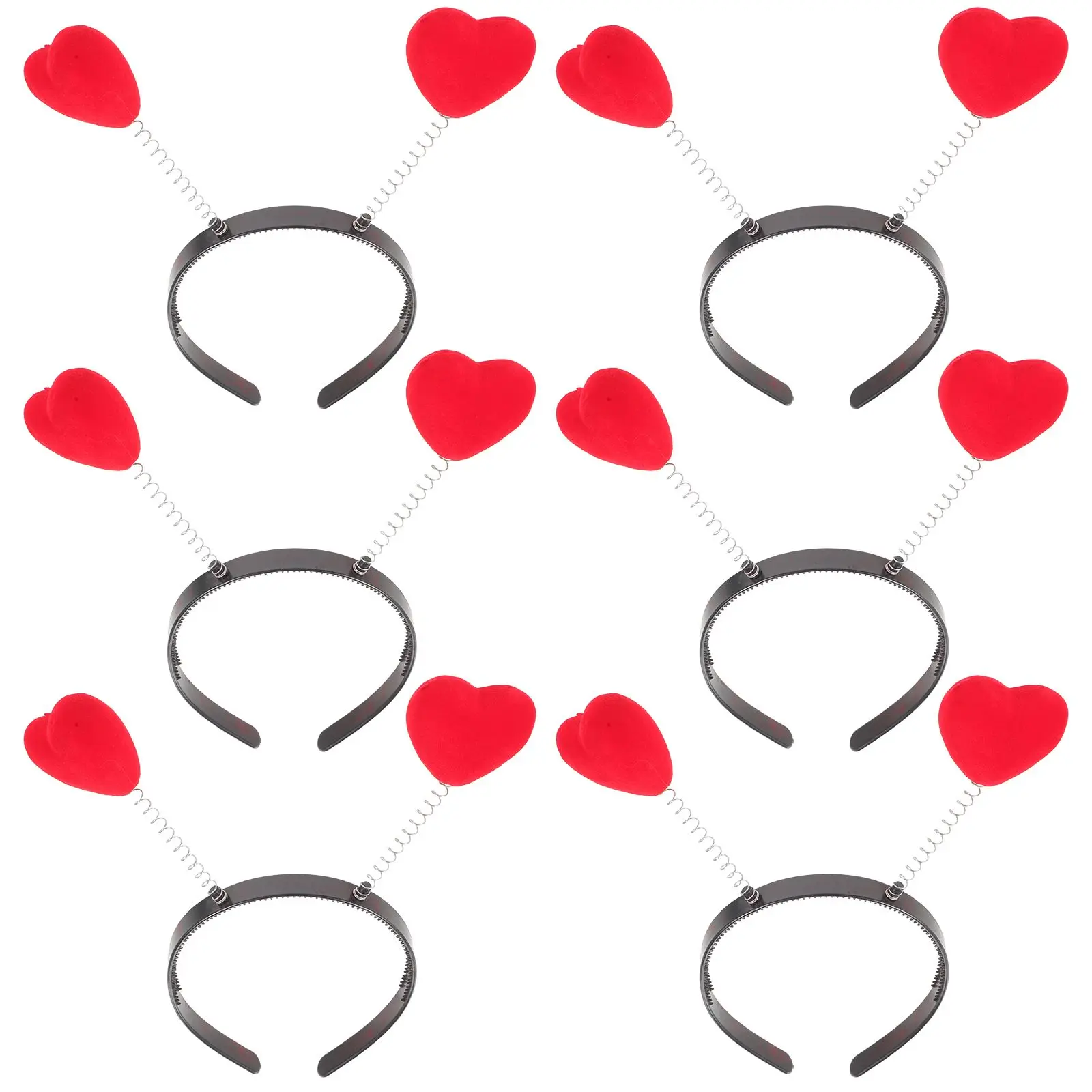 6PCS Red Heart Headb s Lightweight Comfortable Non fading Party Accessories Flocking Hair Hoops Ideal Carnival Christmas
6PCS Red Heart Headb s Lightweight Comfortable Non fading Party Accessories Flocking Hair Hoops Ideal Carnival Christmas