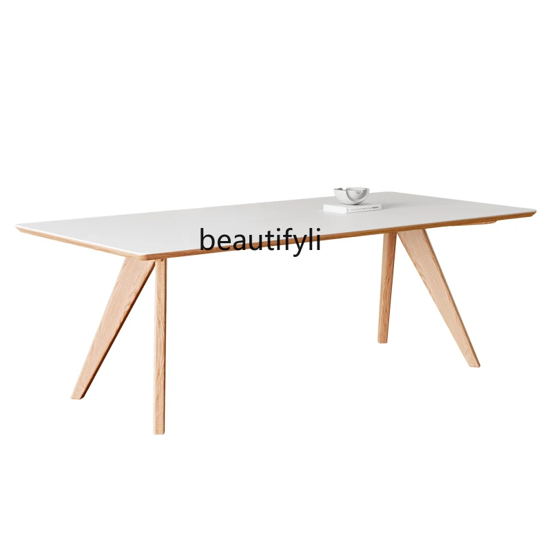 Wabi-sabi cream log wind rock slab dining table small dining table Nordic solid wood dining table and chair combination
Wabi-sabi cream log wind rock slab dining table small dining table Nordic solid wood dining table and chair combination
