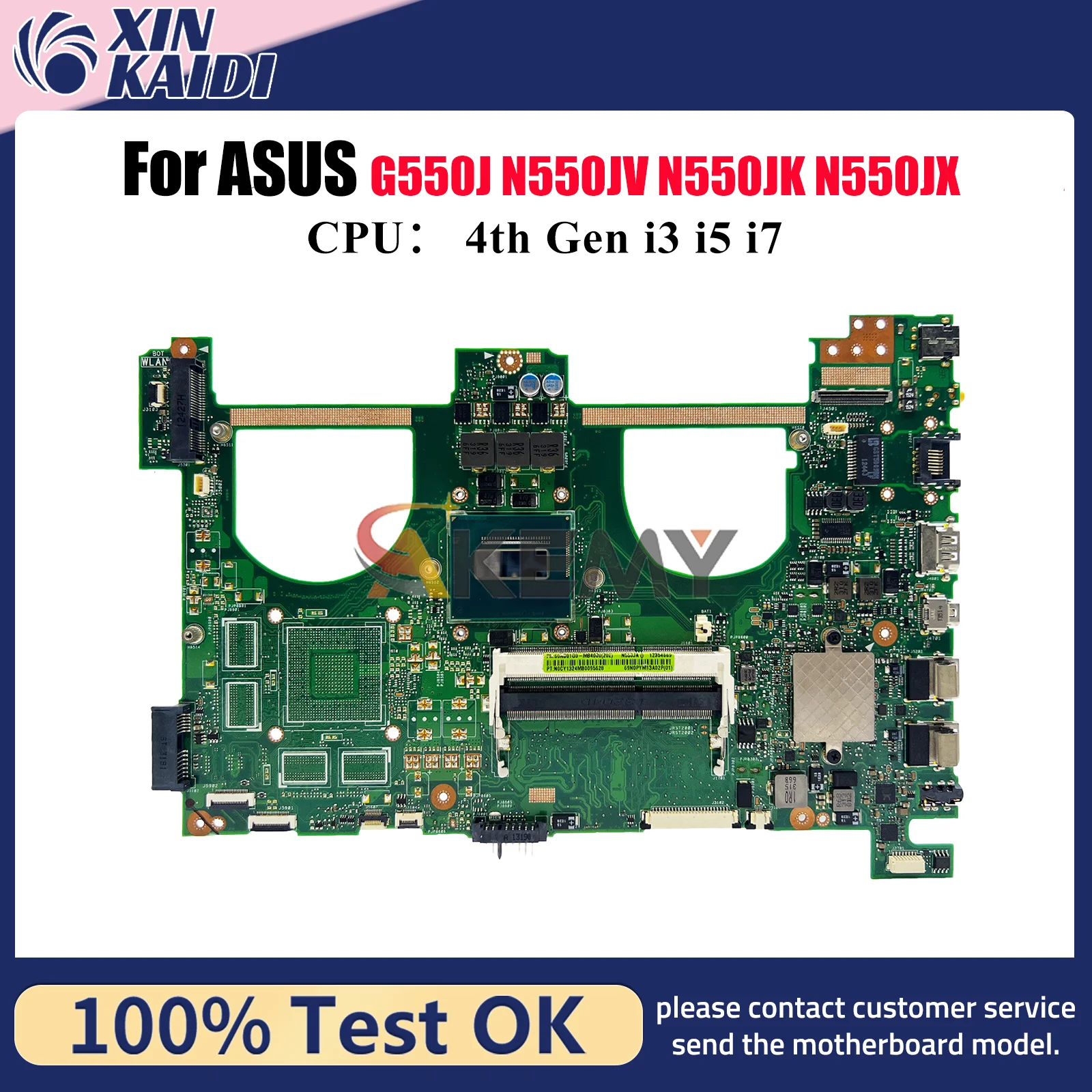 N550JA Laptop Motherboard For ASUS ROG N550J G550J N550JV N550JK N550JX Notebook Mainboard With i3 i5 i7 CPU 100% tests OK stk
N550JA Laptop Motherboard For ASUS ROG N550J G550J N550JV N550JK N550JX Notebook Mainboard With i3 i5 i7 CPU 100% tests OK stk