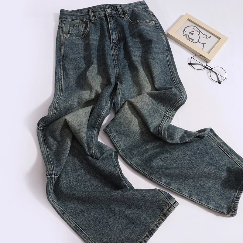 High Waist Loose Wide Leg Jeans for Women's Autumn 2023 New American Retro Slim Straight Denim Pants Chic Casual Trousers
High Waist Loose Wide Leg Jeans for Women's Autumn 2023 New American Retro Slim Straight Denim Pants Chic Casual Trousers