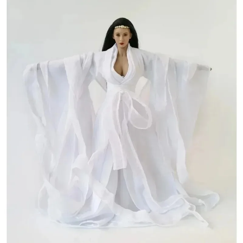 1/6 масштаб женщина-солдат, белое длинное романтическое платье, древнее платье, одежда для 12-дюймовых фигурок, аксессуары, тело куклы 
1/6 масштаб женщина-солдат, белое длинное романтическое платье, древнее платье, одежда для 12-дюймовых фигурок, аксессуары, тело куклы