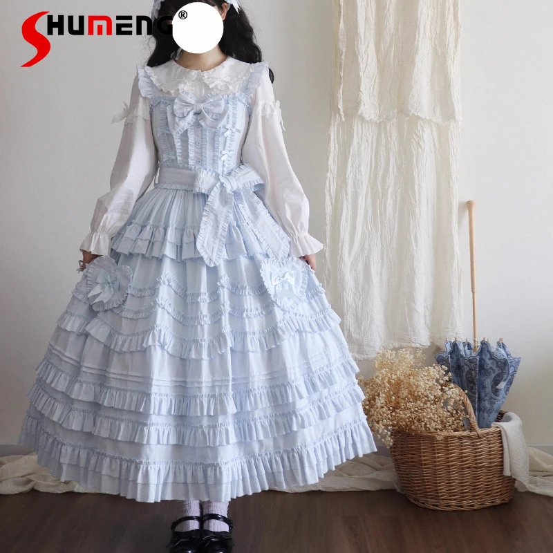 Original Sweet Lolita JSK Dress for Women Japanese Girls High Waist Slim Cute Bow Ruffle Tea Party Dresses Vestidos De Fiesta
Original Sweet Lolita JSK Dress for Women Japanese Girls High Waist Slim Cute Bow Ruffle Tea Party Dresses Vestidos De Fiesta