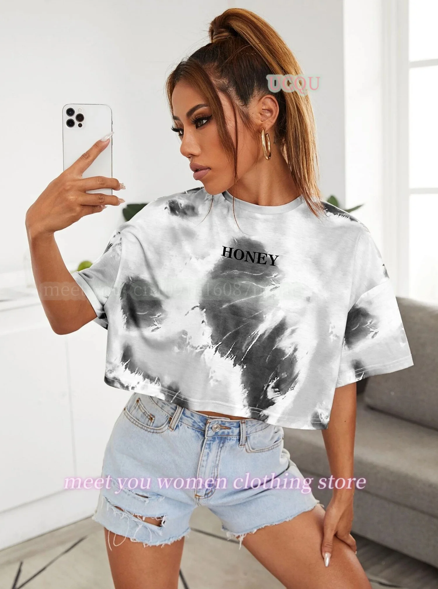 3D Crop Tee HONEY Print Woman T Shirt Girl Oversize Female Creativity Sport Streettshirt BLOUSE T-Shirt Casual Clothes
3D Crop Tee HONEY Print Woman T Shirt Girl Oversize Female Creativity Sport Streettshirt BLOUSE T-Shirt Casual Clothes