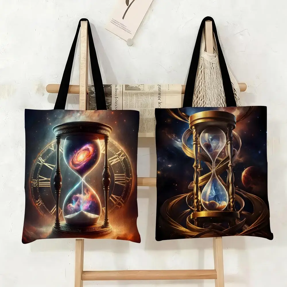 Hourglass Of The Cosmos Storage Bags Canvas Tote Bag Large Capacity Double-Sided Reusable Shopping Bag Eco-Friendly Shoulder Bag
Hourglass Of The Cosmos Storage Bags Canvas Tote Bag Large Capacity Double-Sided Reusable Shopping Bag Eco-Friendly Shoulder Bag