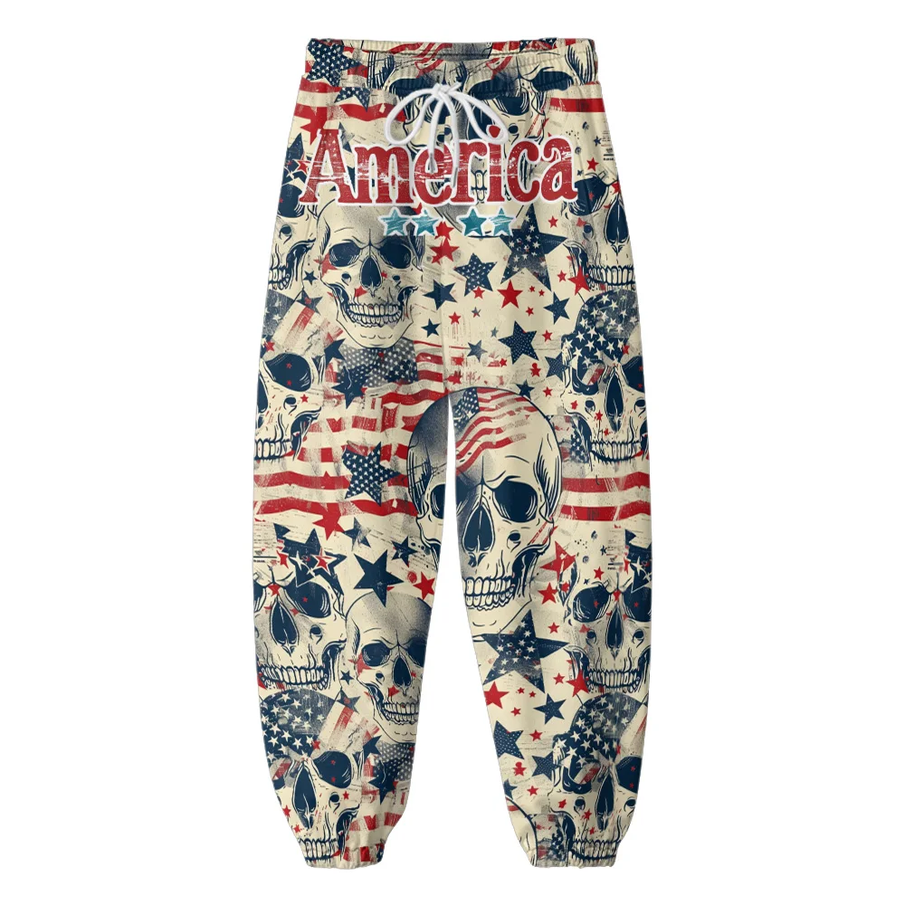 Spring and fall clothing thin pants Skull and Stars and Stripes Colour Block overalls Everyday Versatile Casual Pants
Spring and fall clothing thin pants Skull and Stars and Stripes Colour Block overalls Everyday Versatile Casual Pants
