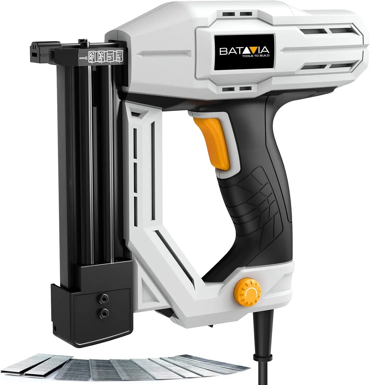 Electric Nail Gun 18 Gauge Heavy Duty for Upholstery Carpentry DIY with Staples and Nails Included
Electric Nail Gun 18 Gauge Heavy Duty for Upholstery Carpentry DIY with Staples and Nails Included