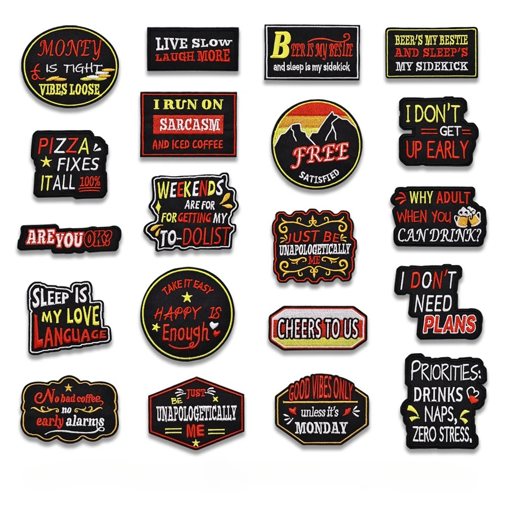 New Lettes Balck Embroidery Patch DIY Backpack T-shirt Hat Iron on Patches Craft Cloth Decoration Sew Sticker Repair Accessories
New Lettes Balck Embroidery Patch DIY Backpack T-shirt Hat Iron on Patches Craft Cloth Decoration Sew Sticker Repair Accessories
