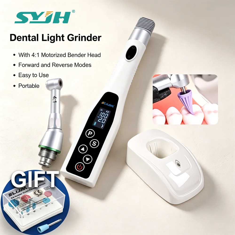 SYJH Dental LED Electric Grinder Motor 4:1 Contra Angle Handpiece Autoclave Polishing Grinding Machine Dentistry Equipments
SYJH Dental LED Electric Grinder Motor 4:1 Contra Angle Handpiece Autoclave Polishing Grinding Machine Dentistry Equipments