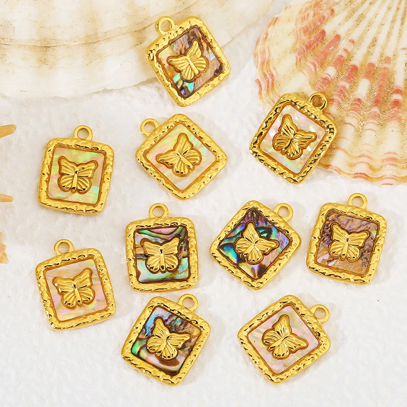 2pcs Stainless Steel Colorful Rectangular Butterfly Charms Gold Enamel Pendant for DIY Jewelry Earring Necklace Making Supplies
2pcs Stainless Steel Colorful Rectangular Butterfly Charms Gold Enamel Pendant for DIY Jewelry Earring Necklace Making Supplies