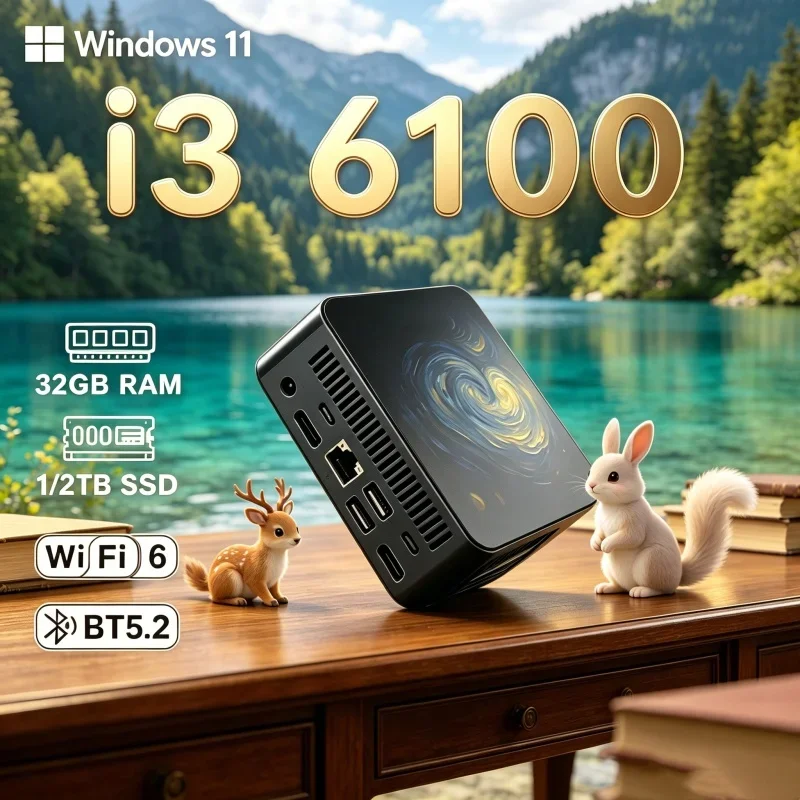 Venerous 2026 Frail MINI PC Windows 11 Pro Core I3 6100 RAM 1TB SSD WIFI 6 BT5.2 4K HD Noble Reposeful Gaming Office
Venerous 2026 Frail MINI PC Windows 11 Pro Core I3 6100 RAM 1TB SSD WIFI 6 BT5.2 4K HD Noble Reposeful Gaming Office