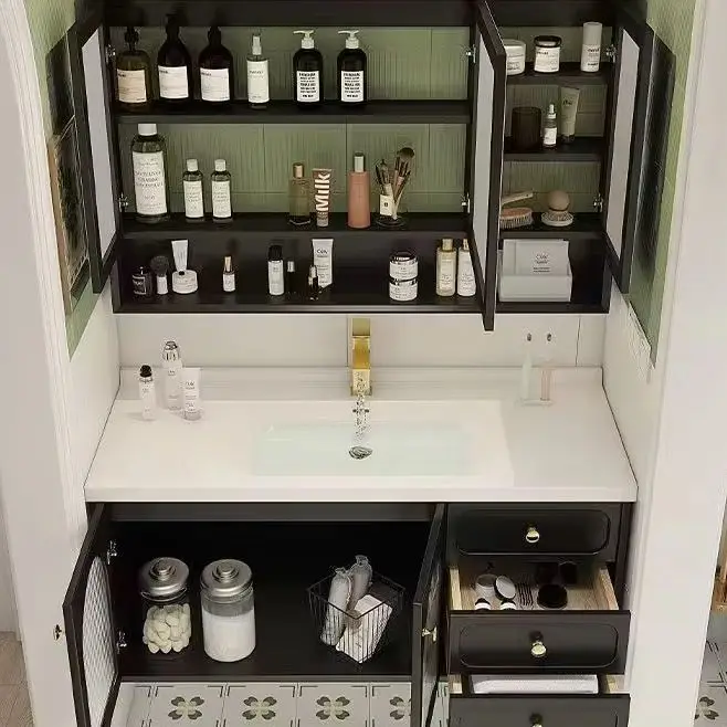 Solid Wood Bathroom Vanity Cabinet, Wholesale Bathroom Furniture with Sink and Smart Mirror for Project Use
Solid Wood Bathroom Vanity Cabinet, Wholesale Bathroom Furniture with Sink and Smart Mirror for Project Use